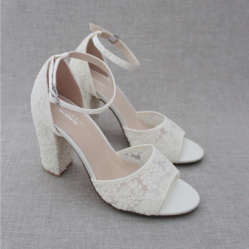 Block Wedding Heels